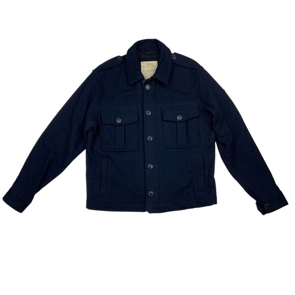 Polo 67 Jeans Ralph Lauren Mens Retro Special Military Wool Jacket M Blue Fall - Picture 11 of 12